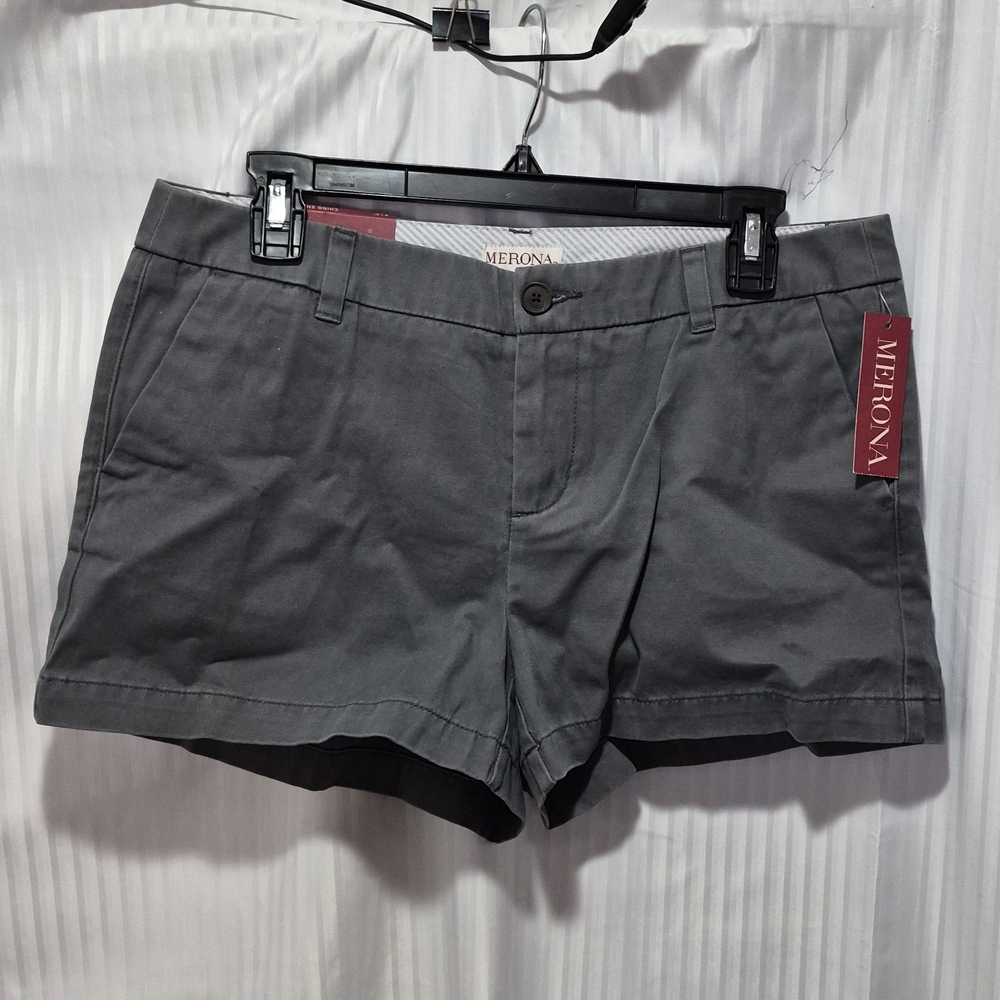 Merona Merona Size 8 Women's Gray Shorts - Picture 2 of 8